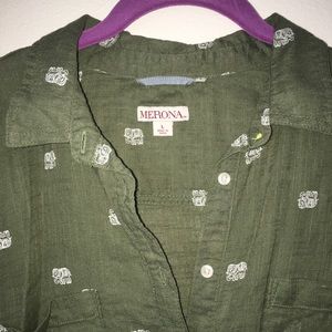 Merona Tops - Elephant Button Up Merona Tops - Elephant Button Up